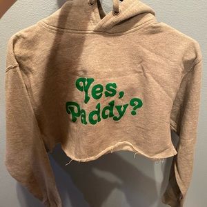 Yes Paddy St Patrick's Day Crop Sweatshirt